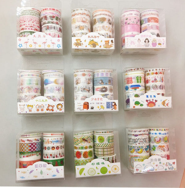 Text Character Salt Series Washi Tape Box - Set of 10