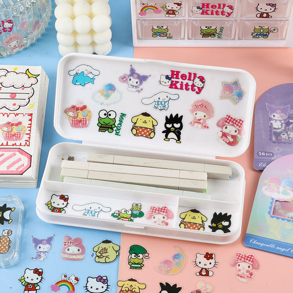 Cartoon Characters Multi Colored Stickers