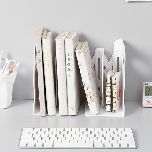 Large Retractable Book Stand Organizer With Pen Holder