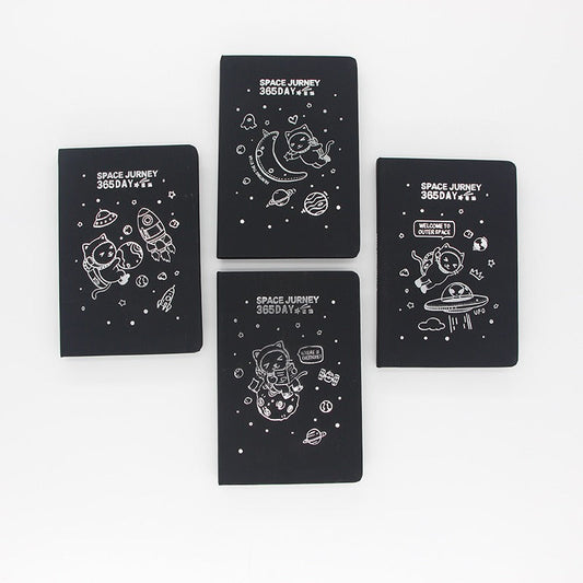 Starry Sky Black Cover Page Graffiti Notebook Journal