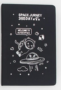 Starry Sky Black Cover Page Graffiti Notebook Journal