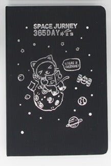 Starry Sky Black Cover Page Graffiti Notebook Journal