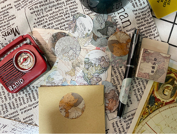 World Map Stickers Box