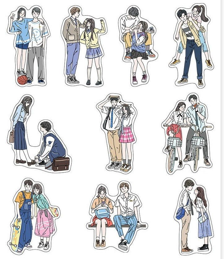 Romantic and Friendship Series PET Stickers Pack