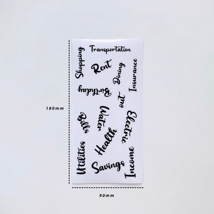 English Word Stickers