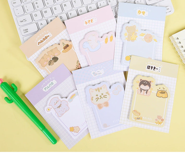 #cute #stationery #stationary #fancy #korea #korean #kiwai #pakistan #imported #china #pakistan #stickynote #memo #pad #postit #post-it #notes #chit Cute Animals Sticky Note Series