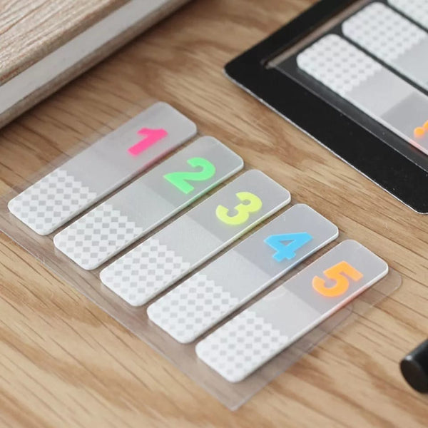 Alpha & Numeric Memo Sticky Notes Book marks