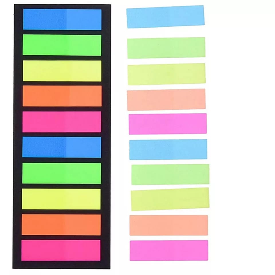 Fluorescent Self Adhesive Memo Pad Sticky Notes Bookmarks