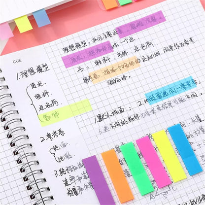 Fluorescent Self Adhesive Memo Pad Sticky Notes Bookmarks