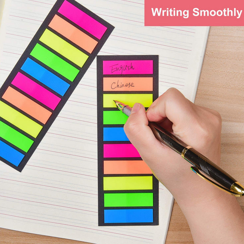 Fluorescent Self Adhesive Memo Pad Sticky Notes Bookmarks – thepaperworm