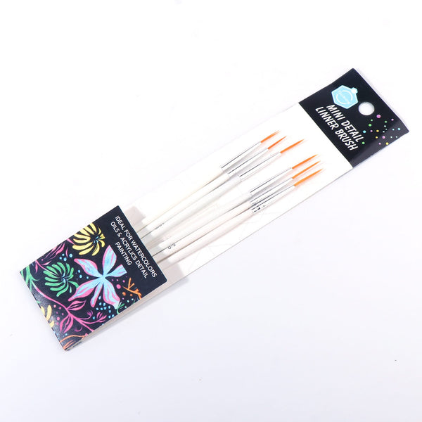 Mini Detail Liner Paint Brushes - Set of 6