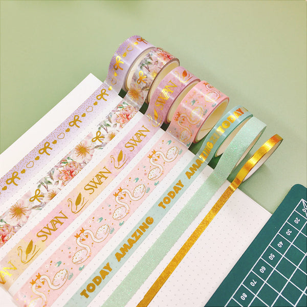 Bronzing & Striped Paper Washi Tape