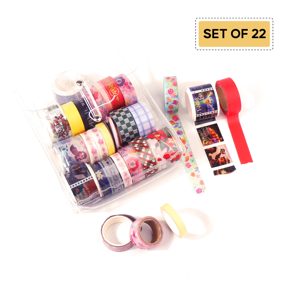 Cute Grid Washi Tape Bag - Pack of 20